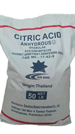 Citric Acid Anhydrous 无水柠檬酸